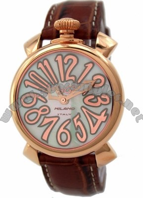 GaGa Milano Manual 40mm Gold Plated Unisex Wristwatch 5021.2.BR