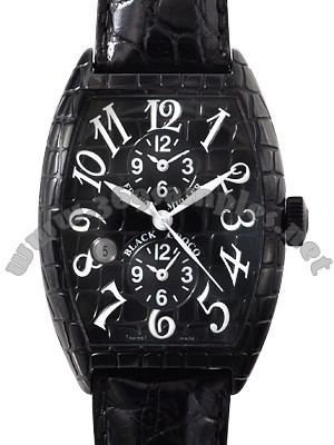 Franck Muller Black Croco Large Mens Wristwatch 8880MBSCDT BLK CRO